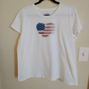 American flag heart t-shirt